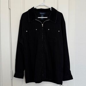 Denim&Co Corduroy Collar Zip-Up Jacket